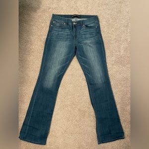 Express barely boot jean. Great for bootcut people. Regular length. Like new